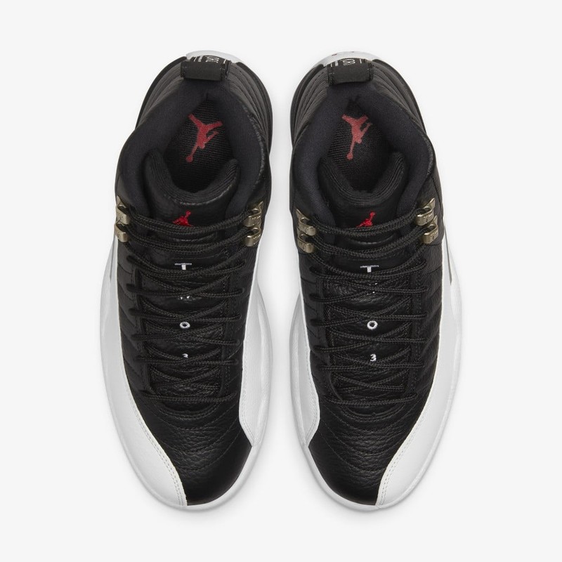 Black and white jordan 12 playoffs clearance